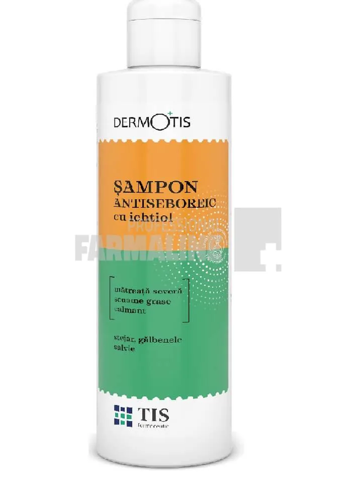 Tis Sampon antiseboreic cu Ichtiol, Galbenele si Salvie 100 ml TIS FARMACEUTIC — preț și oferte