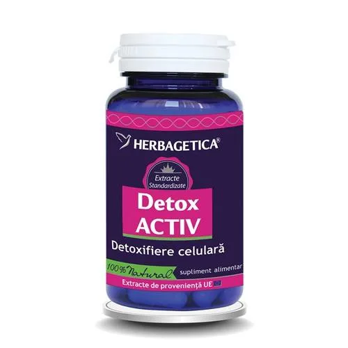 Detox activ, 60 capsule, Herbagetica — preț și oferte