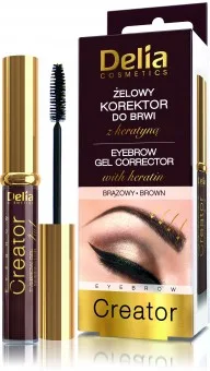 Delia Cosmetics Gel corector pentru sprancene cu keratina brown 7 ml