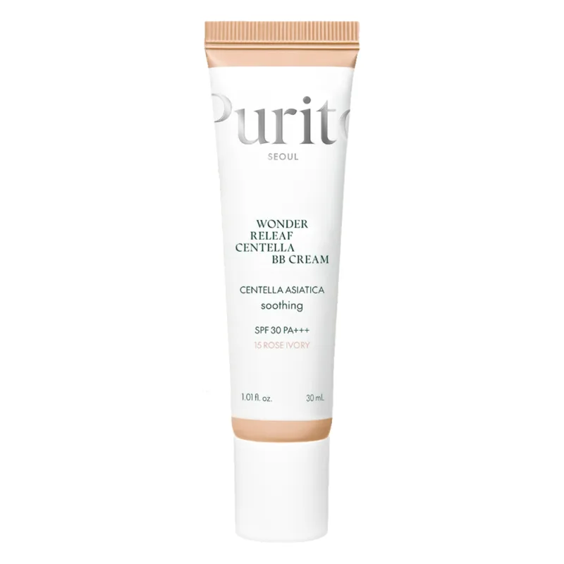 Crema BB multifunctionala cu SPF 30 PA+++, 15 Rose Ivory, Wonder Releaf Centella, 30 ml, Purito — preț și oferte