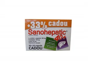 Sanohepatic 40+ 30 capsule + 10 capsule Cadou