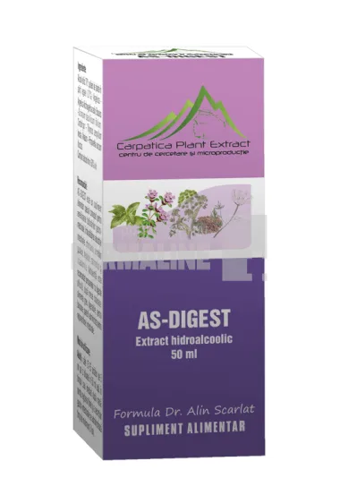 As - Digest Extract hidroalcoolic 50 ml Carpatica Plant Extract — preț și oferte