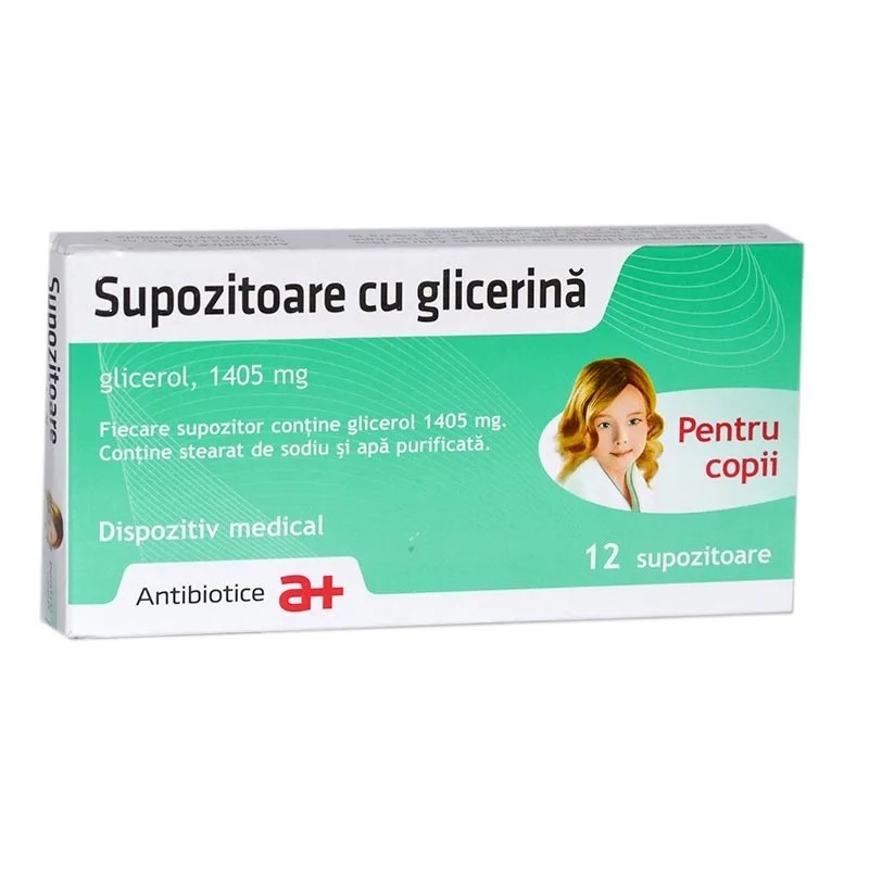 Supozitoare cu glicerina pentru copii 1405 mg 12 supozitoare ANTIBIOTICE SA — preț și oferte