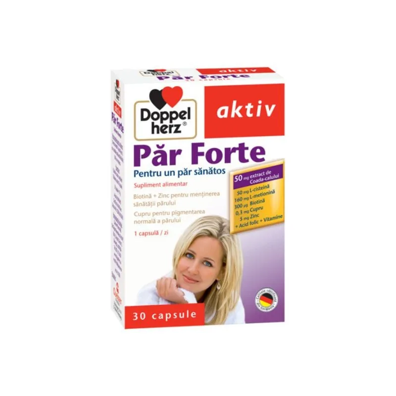 Capsule cu vitamine pentru par, Par Forte, 30 capsule, Doppelherz — preț și oferte