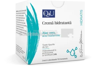 Tis Q4U Crema hidratanta cu Aloe Vera si Acid Hialuronic 50 ml