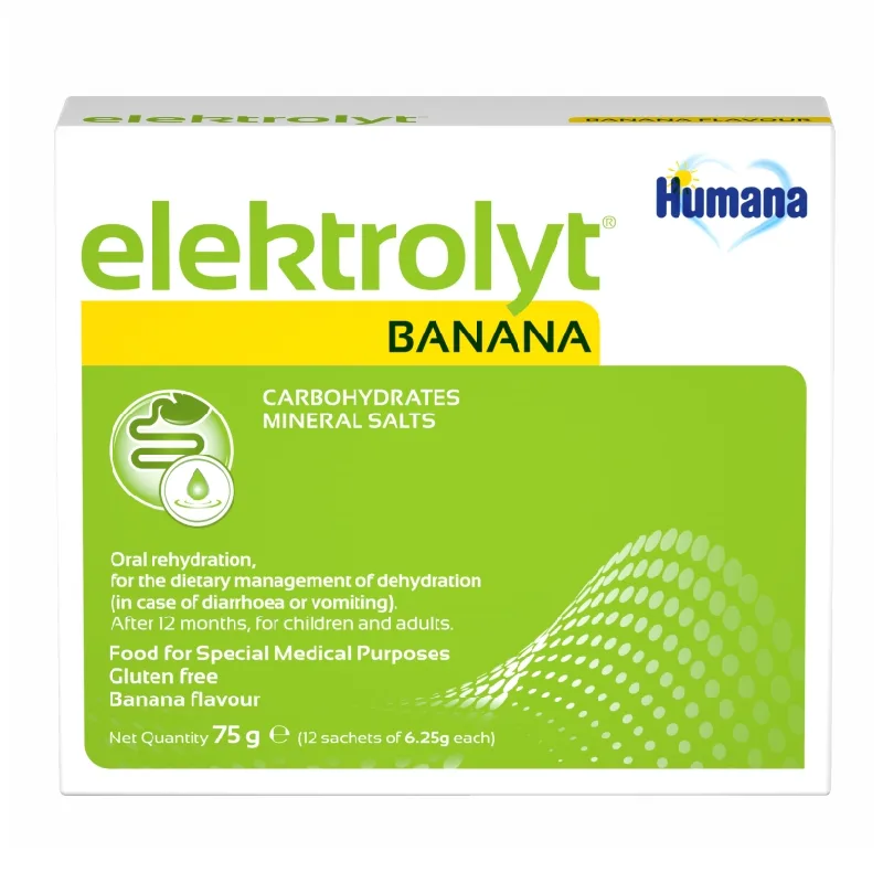 Elektrolyt cu Banane, 12 plicuri, Humana — preț și oferte