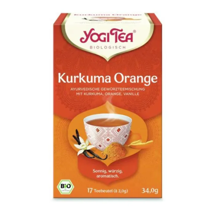 Ceai bio Kurkuma Orange, 17 plicuri, Yogi Tea — preț și oferte