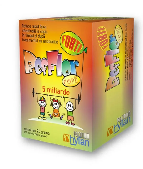 Refflor Forte copii 10 plicuri Hylan Pharma — preț și oferte