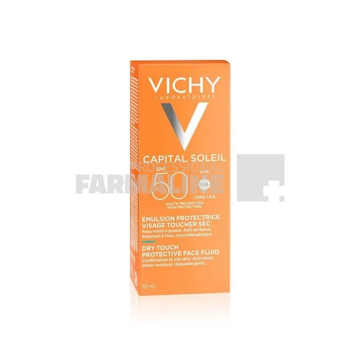 Vichy Capital Soleil Dry Touch Emulsie matifianta pentru fata SPF50 50 ml — preț și oferte