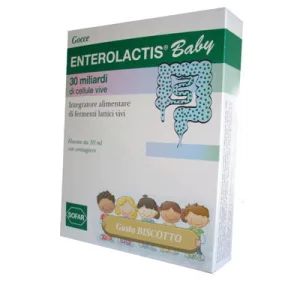 Enterolactis Baby picaturi cu gust de biscuit 10 ml