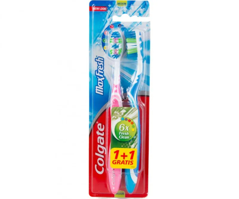 Colgate Max Fresh Periuta de dinti  Medium 1+1 Gratis — preț și oferte