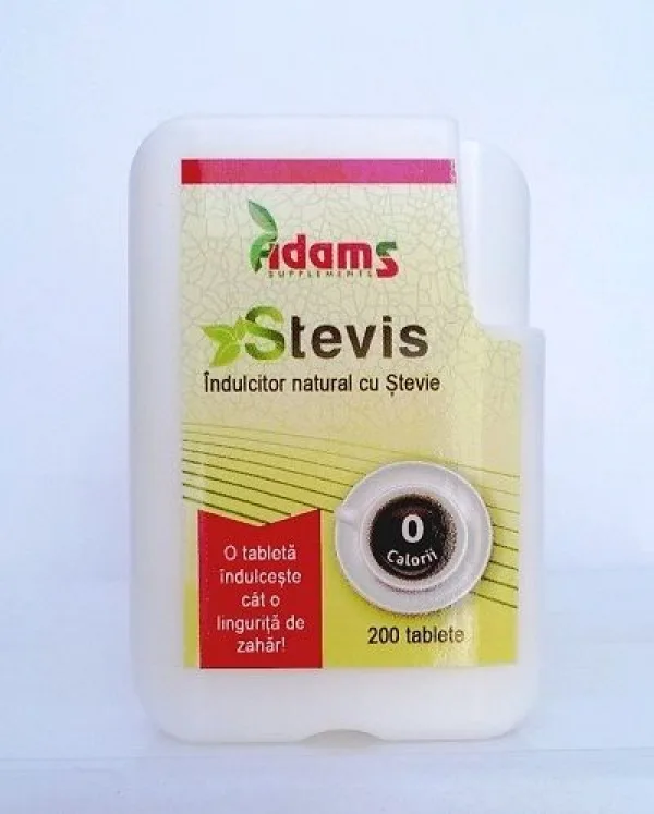 Indulcitor natural din stevia 200 tablete ADAMS VISION — preț și oferte