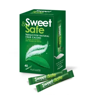 Sweet &amp; Safe Indulcitor natural din stevie 40 bucati