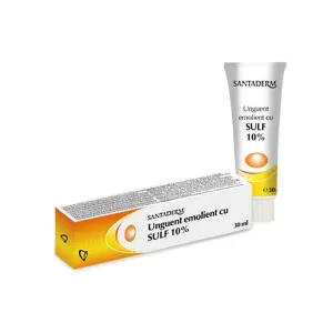 Santaderm Unguent emolient cu sulf 10% 30 ml
