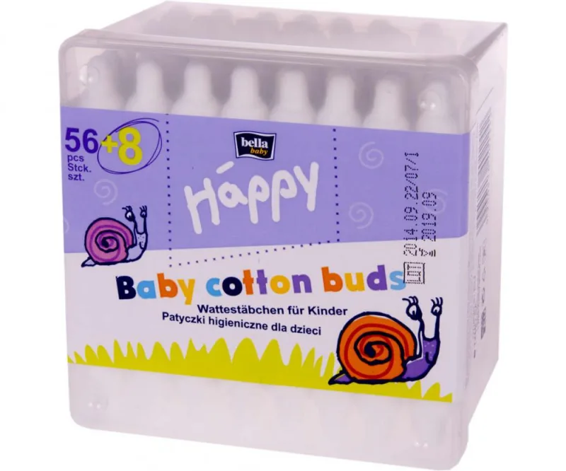 Bella Baby Happy Betisoare Igienice cu opritor 56 bucati + 8 bucati — preț și oferte