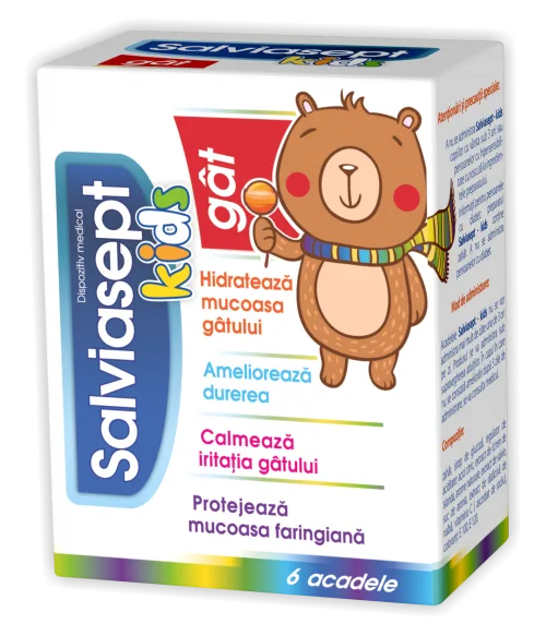 Salviasept Kids Gat 6 acadele ZDROVIT — preț și oferte