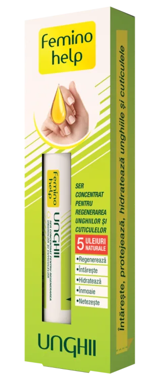 Feminohelp Ser concentrat pentru regenerarea unghiilor si cuticulelor 2 ml