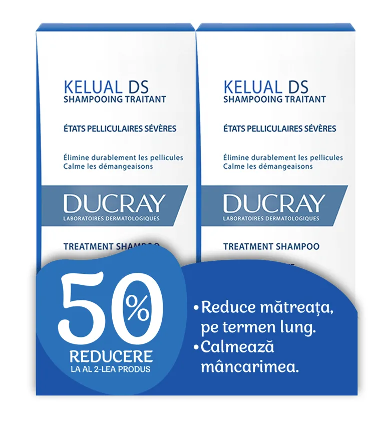 Ducray Pachet Kelual DS Sampon 100 ml 1 + 1 50% din al II lea — preț și oferte