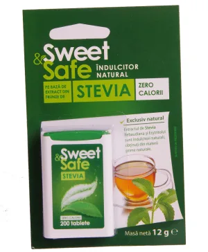 Sly Nutritia Sweet & Safe Indulcitor natural din stevia 200 tablete