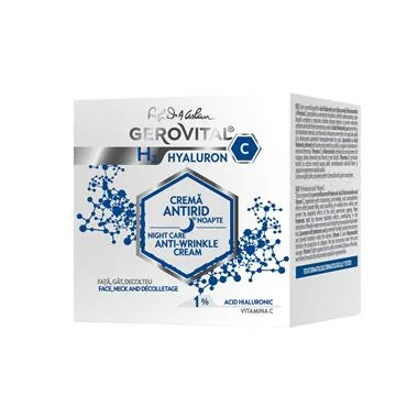 Gerovital H3 HyaluronC Crema antirid de zi cu acid hialuronic si Vitamina C 50 ml — preț și oferte
