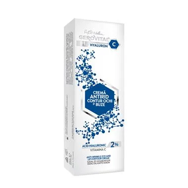 Gerovital H3 HyaluronC Crema antirid contur ochi si buze cu acid hialuronic si vitamina C 15 ml — preț și oferte