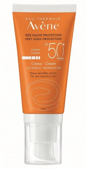 Avene Crema fotoprotectie pentru piele sensibila SPF 50+ fara parfum 50 ml