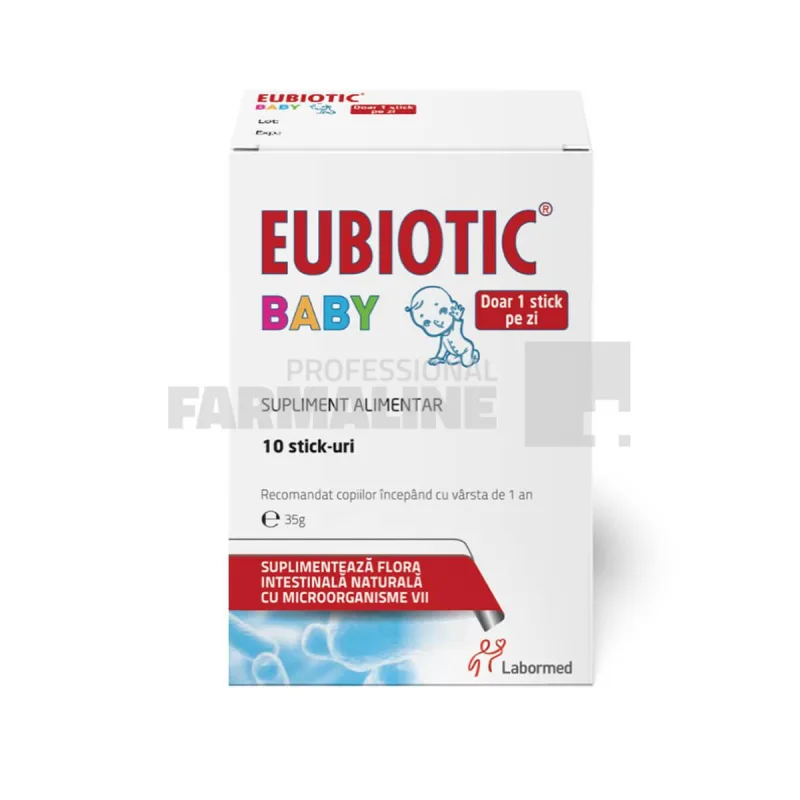 Eubiotic Baby Stick, Labormed, Supliment alimentar pe bază de tulpini bacteriene benefice — preț și oferte