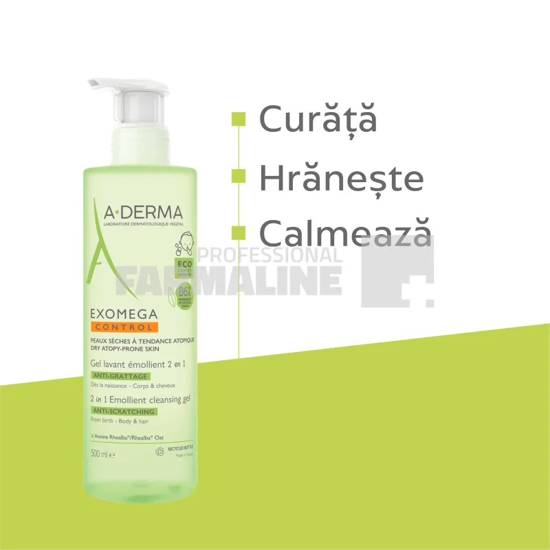 A-Derma Exomega control  Gel 2 in 1 500 ml — preț și oferte