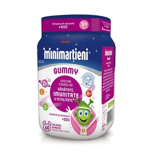 Minimartieni Gummy soc aroma mere si coacaze 60 jeleuri