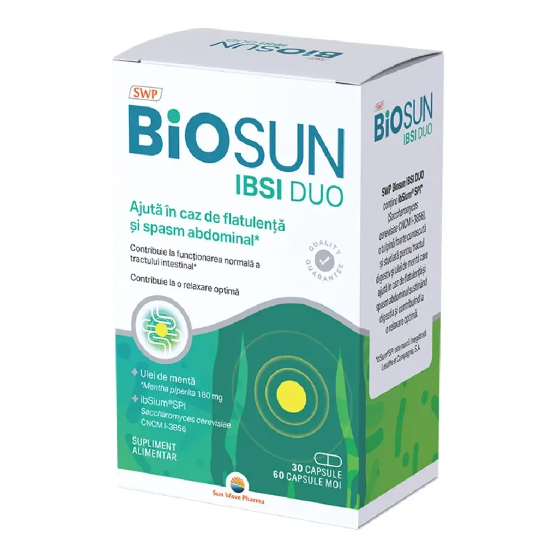 BioSun IBSI Duo, 30 capsule ibSium+60 capsule moi Ulei de Menta, Sun Wave Pharma — preț și oferte