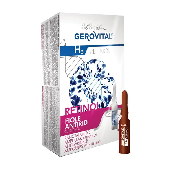 Gerovital Fiole antirid cu retinol 10 bucati — preț și oferte