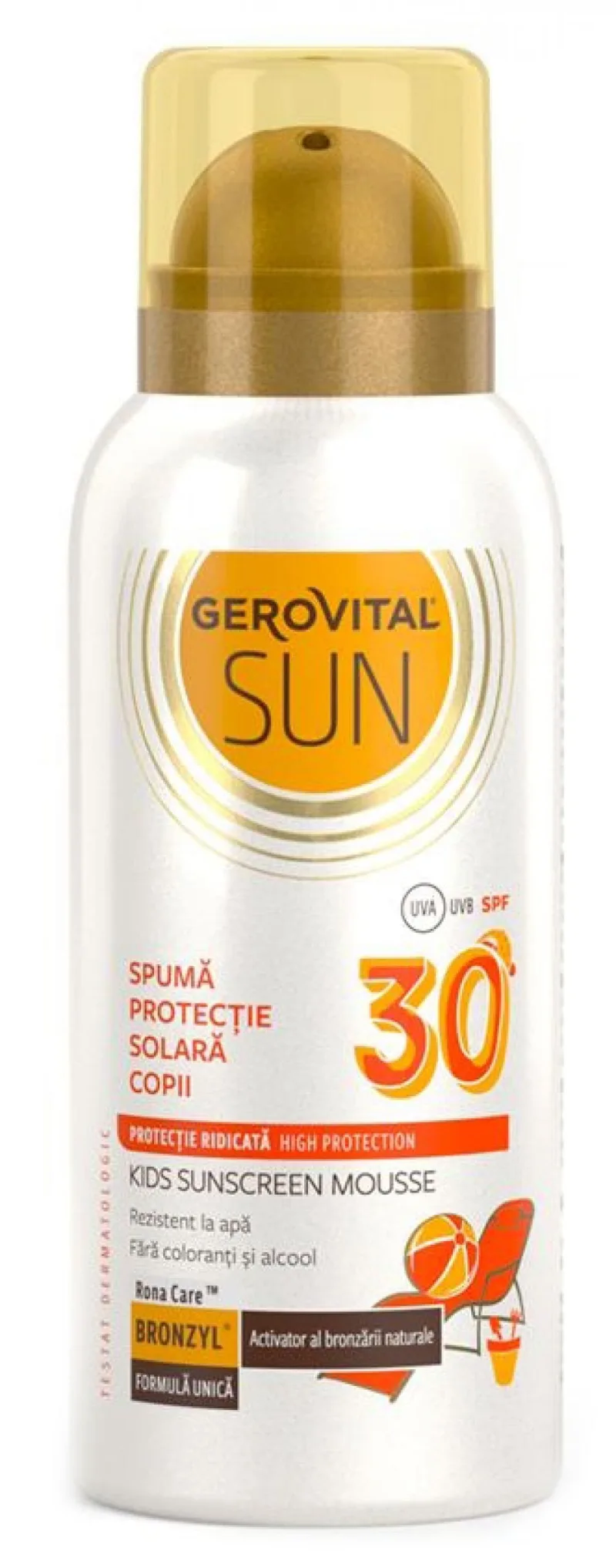 Gerovita Sun Spuma protectie solara copii SPF30 100 ml FARMEC — preț și oferte