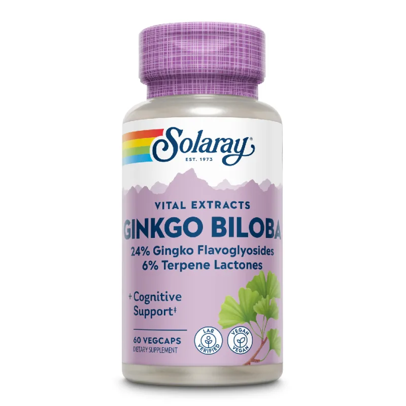Ginkgo Biloba 60mg Solaray, 60 capsule, Secom SOLARAY SUA — preț și oferte