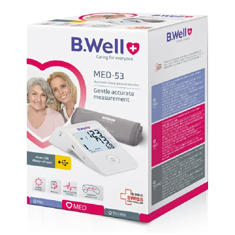 Tensiometru automat pentru brat MED-53, manseta marimea M-L, 1 bucata, B.Well BWELL — preț și oferte