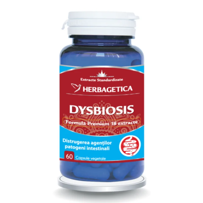 Dysbiosis, 60 capsule, Herbagetica — preț și oferte