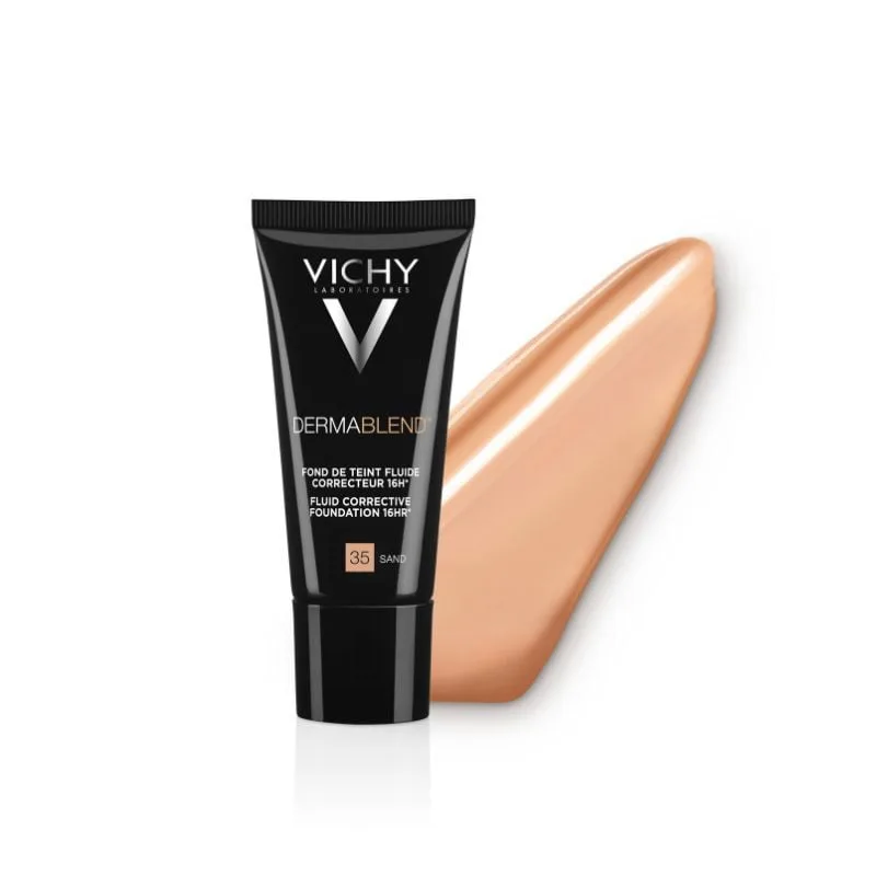 Fond de ten fluid corector SPF28, nuanta 35 Sand, Dermablend, 30ml, Vichy — preț și oferte