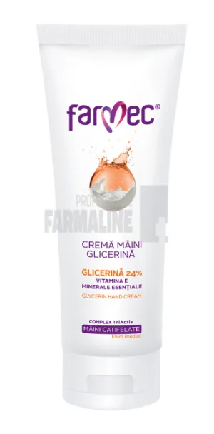 Farmec Crema de maini cu glicerina 24%, vitamina E si minerale esentiale 150 ml