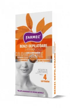 Farmec benzi depilatoare duble pentru fata cu scortisoara10 benzi — preț și oferte