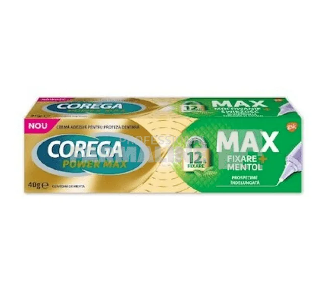 Corega Max Fixare + Mentol Crema adeziva 40 g — preț și oferte