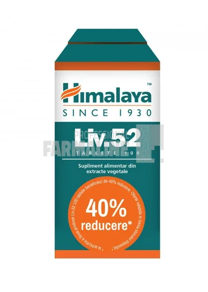 Liv 52 100 comprimate Oferta 1 + 1 - 40% La al II - lea produs HIMALAYA — preț și oferte