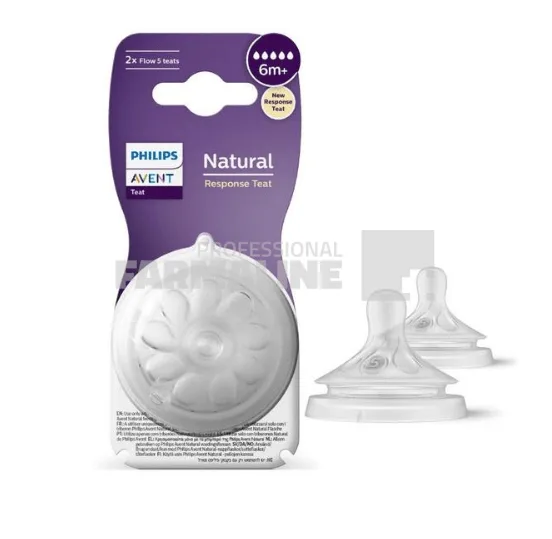 Avent SCY965/02 Tetina Natural Repose debit rapid 6+ luni PHILIPS AVENT — preț și oferte