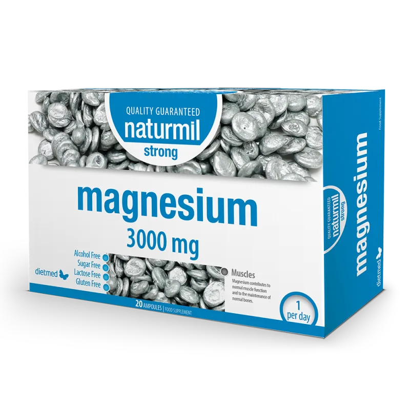 Magnesium Strong 3000 mg 20 fiole x 15 ml Type Nature — preț și oferte