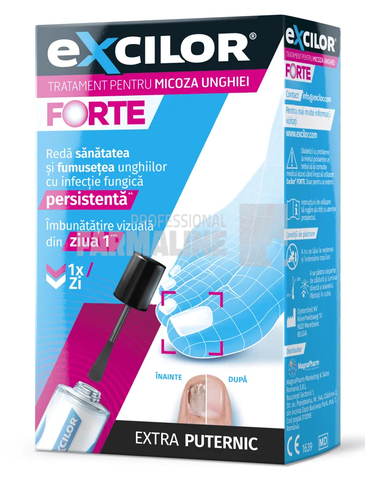 Excilor Forte Solutie - Tratament impotriva infectiei fungice a unghiei 30 ml — preț și oferte