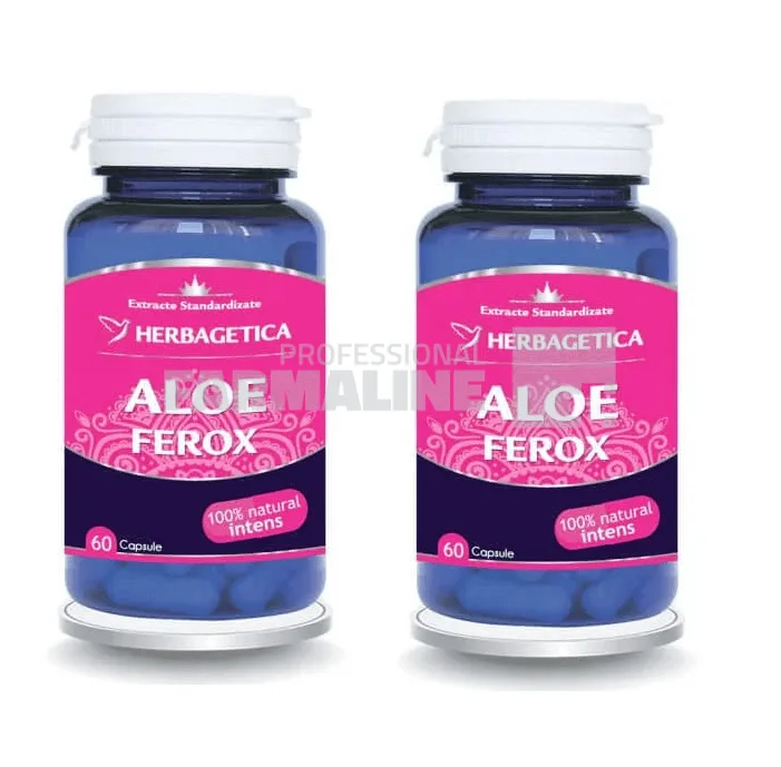 Aloe Ferox Pachet 60 capsule + 60 capsule HERBAGETICA — preț și oferte