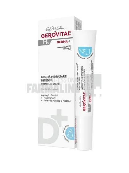 Gerovital H3 Derma+ Crema hidratare intensa contur ochi 15 ml — preț și oferte