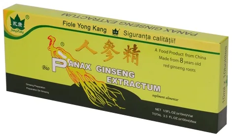 Panax Ginseng extractum 10 fiole YONG KANG — preț și oferte
