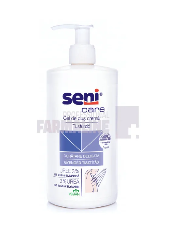 Seni Care Gel de dus crema cu 3% uree 500 ml — preț și oferte