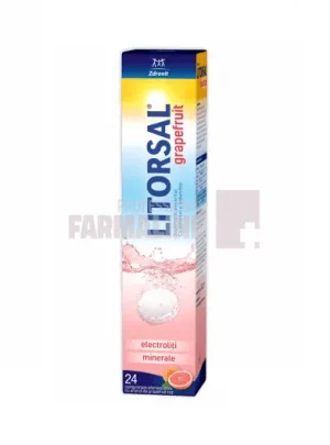 Litorsal Electroliti cu aroma de grapefruit 24 comprimate efervescente