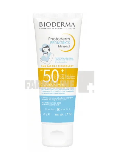 Bioderma Photoderm Pediatrics Mineral Crema SPF50+ 50g — preț și oferte