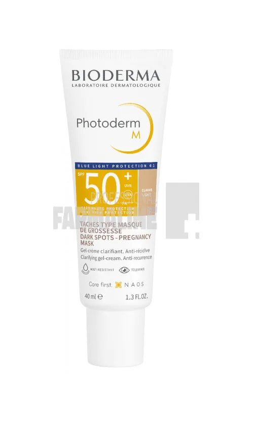Bioderma Photoderm M Gel-crema SPF50+ Claire Light 40 ml — preț și oferte